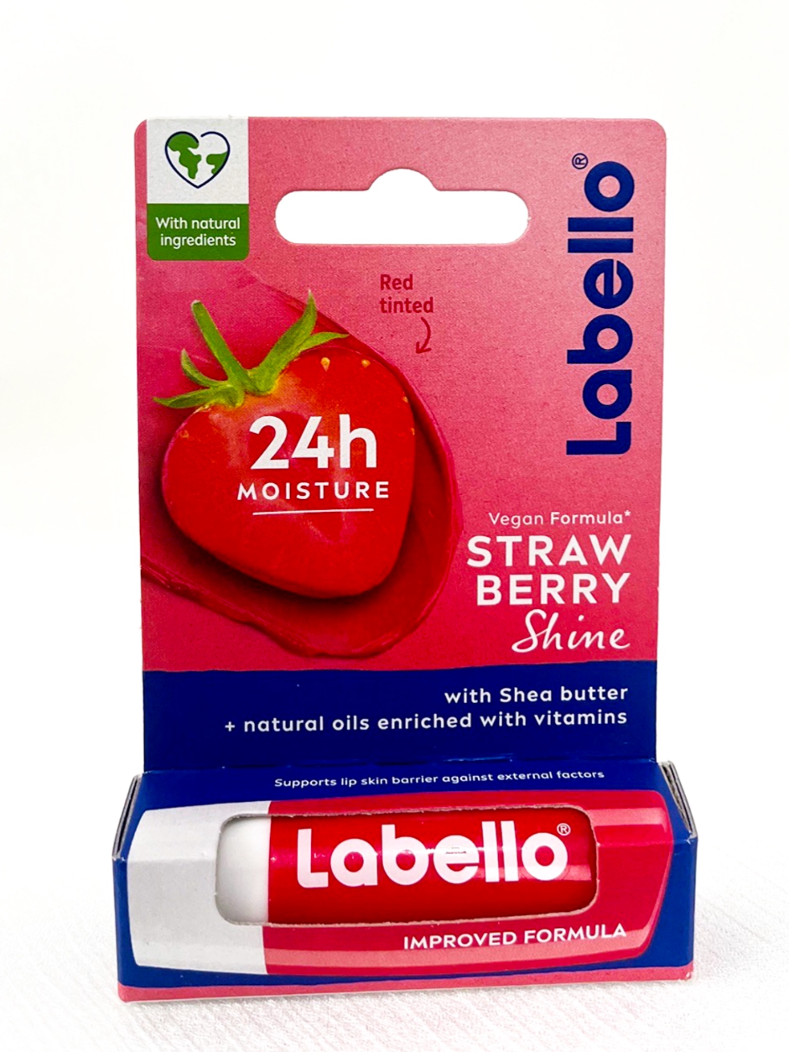 بالم لب لبلو مدل Strawberry Shine با رایحه توت فرنگی - حجم 4.8 گرم (سری جدید لیبل عربستان، کیفیت عالی)